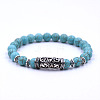 Natural Turquoise Beaded Stretch for Women Men YW9110-2-1