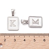 304 Stainless Steel Pave Shell Pendants STAS-G327-01P-K-3