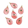Cherry Quartz Glass Pendants KK-C251-01A-02-1
