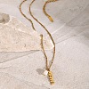 Mother's Day 304 Stainless Steel with Natural Freshwater Pearl Necklaces FS-WG5F984-01-3