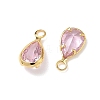 Brass with Cubic Zirconia Pendants KK-Z136-16G-02-2