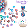 120Pcs Handmade Flower Pattern Polymer Clay Beads CLAY-PA0001-24A-2