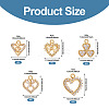 5Pcs 5 Styles Brass Micro Pave Cubic Zirconia Pendants KK-TA0002-99-3