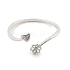 Leaf & Flower  Brass Adjustable Ring Settings KK-G527-01C-P-2