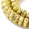 Electroplated Natural Lava Rock Beads Strands G-H303-A03-G-3