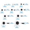 Kissitty Black & White Plastic Wiggle Googly Eyes Buttons KY-KS0001-02-9