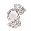 Shell Shape 304 Stainless Steel Cuff Ring Components SA-CBA098D-03P-A-1