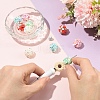 6Pcs 6 Colors Handmade Polymer Clay Rhinestone Beads FIND-YW0010-98-5