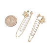 304 Stainless Steel Tassel Stud Earrings EJEW-JE06319-3