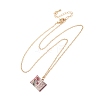 Brass Enamel Book Pendant Necklaces for Women KK-CBAF5B9-01G-01-2