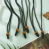 Adjustable Waxed Polyester Cord Necklace Making NJEW-TAC0030-5