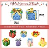21Pcs 7 Styles Christmas Resin Gift Box Ornaments AJEW-CJ0001-81-2