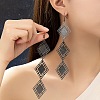 Alloy Rhombus Dangle Earrings FS-WG9FBBE-03-1