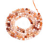 Natural Golden Silk Jade Beads Strands G-T143-07-2