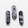 Faceted Natural Snowflake Obsidian Healing Stones LS-G-K013-30mm-01-1
