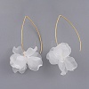 Petal Transparent Acrylic Dangle  Earrings EJEW-JE03269-2