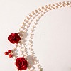 Cloth Flower Alloy Multi-Layered Chain Belts FS-WGC7D80-01-3