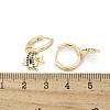 Brass Clear Cubic Zirconia Hoop Earrings EJEW-Q014-26G-3