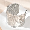 304 Stainless Steel Cuff Bangles for Women BJEW-Z096-05P-3