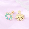 Valentine's Day Brass Stud Earrings EJEW-D359-01G-2