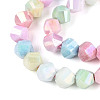 Anti-Tarnish Electroplate Glass Beads Strands GLAA-T025-8mm-14A-3