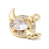 Brass with Cubic Zirconia Charms KK-Q817-01G-2