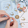 DIY Half Round Dome 304 Stainless Steel Open Cuff Rings Jewelry Making Kits DIY-UN0006-39-4