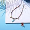 Handmade Polymer Clay Heishi Beads Pendant Necklaces NJEW-JN02817-3