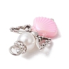 3Pcs 3 Colors Glass Pearl Pendants PALLOY-JF03471-5