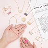 7Pcs 7 Colors Alloy & Resin Pendant Necklaces for Women NJEW-GA0001-17-3