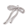 Rack Plating Brass Micro Pave Clear Cubic Zirconia Pendants KK-H463-12P-2
