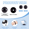 2 Strands 2 Styles Natural Black Onyx(Dyed & Heated) Beads Strands G-TA0003-52-8mm-5
