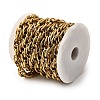Ion Plating(IP) 304 Stainless Steel Textured Oval Link Chains CHS-V001-01G-3
