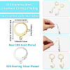 80Pcs 2 Colors 304 Stainless Steel Leverback Earring Findings STAS-SC0010-56-2