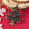 Christmas Theme Zinc Alloy Rhinestone Brooches for Backpack Clothes LK8386-19-1