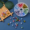 6 Style Spray Painted Glass Beads Strands GGLA-YW0001-08-5