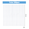 SUPERFINDINGS 200Pcs Acrylic Dowel Rods TOOL-FH0001-47-3