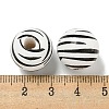 Printed Wood European Beads WOOD-G022-14A-3