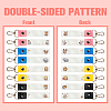 PU Leather & Cotton Name Marker Keychain AJEW-WH0514-029-3