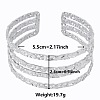 Vintage Hammered 304 Stainless Steel Cuff Bangles for Women OO0965-1-1