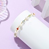 Adjustable Brass & Glass & Natural Cultured Freshwater Pearl Beads Slider Bracelets BJEW-JB14109-2