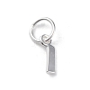 925 Sterling Silver Letter Charms LS-STER-C012-01S-I-1