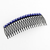 Trendy Women's Iron Hair Combs with Flower Rhinestones OHAR-R175-06-1