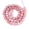Anti-Tarnish Electroplate Glass Beads Strands GLAA-N010-8mm-07-2