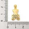 Brass Micro Pave Clear Cubic Zirconia Pendants KK-P275-18G-3