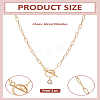 1Pc 304 Stainless Steel Chain & Brass Micro Pave Cubic Zirconia Letter Pendant Necklaces NJEW-LP0001-36Q-G-2