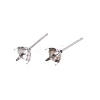 Non-Tarnish 316 Surgical Stainless Steel Stud Earring Setting X-STAS-S117-023B-1