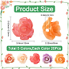 100Pcs 5 Colors Synthetic Coral Carved Beads CORA-SP0001-14-2