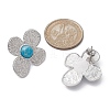 Natural Mixed Gemstone Flower Stud Earrings EJEW-JE05319-02-3