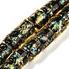 Handmade Dichroic Foil Glass Beads Strands DICH-U001-09B-1